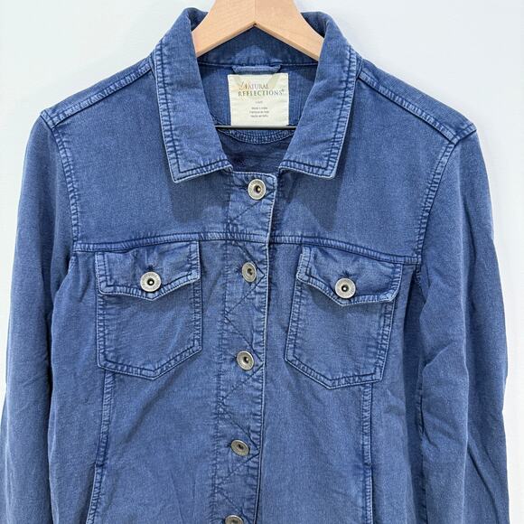 Natural Reflections Chambray Jean Jacket Women's Large Blue 100% Cotton - Picture 7 of 13